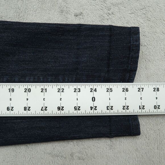 DKNY Jeans Women's Size 12 Blue Mid-Rise Straight Denim Dark Wash 26.5" Inseam - Picture 3 of 14